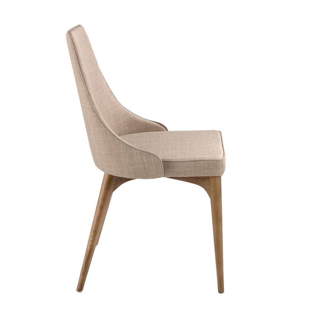Silla tela marrón