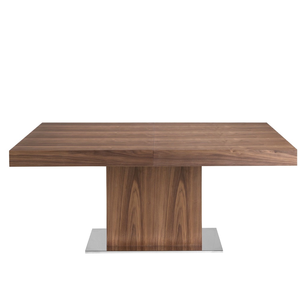 Mesa comedor extensible rectangular nogal