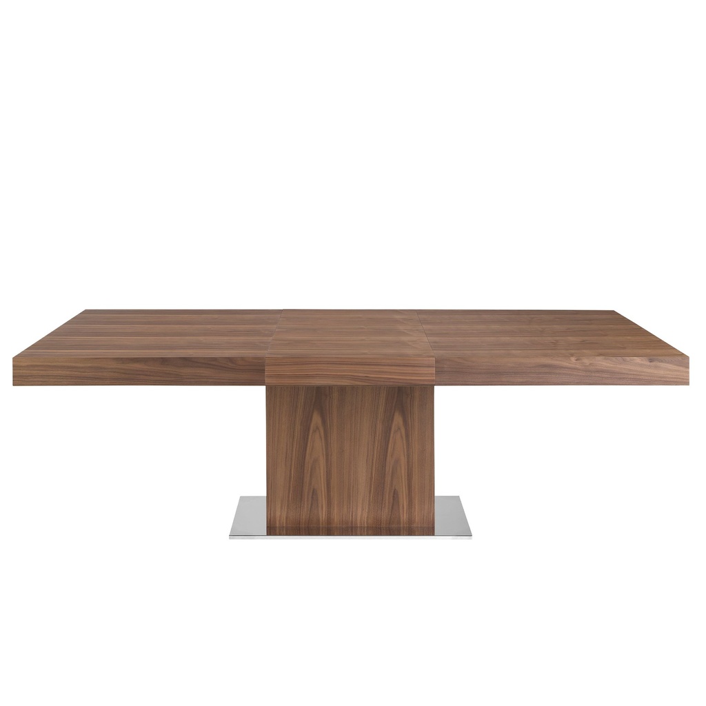 Mesa comedor extensible rectangular nogal