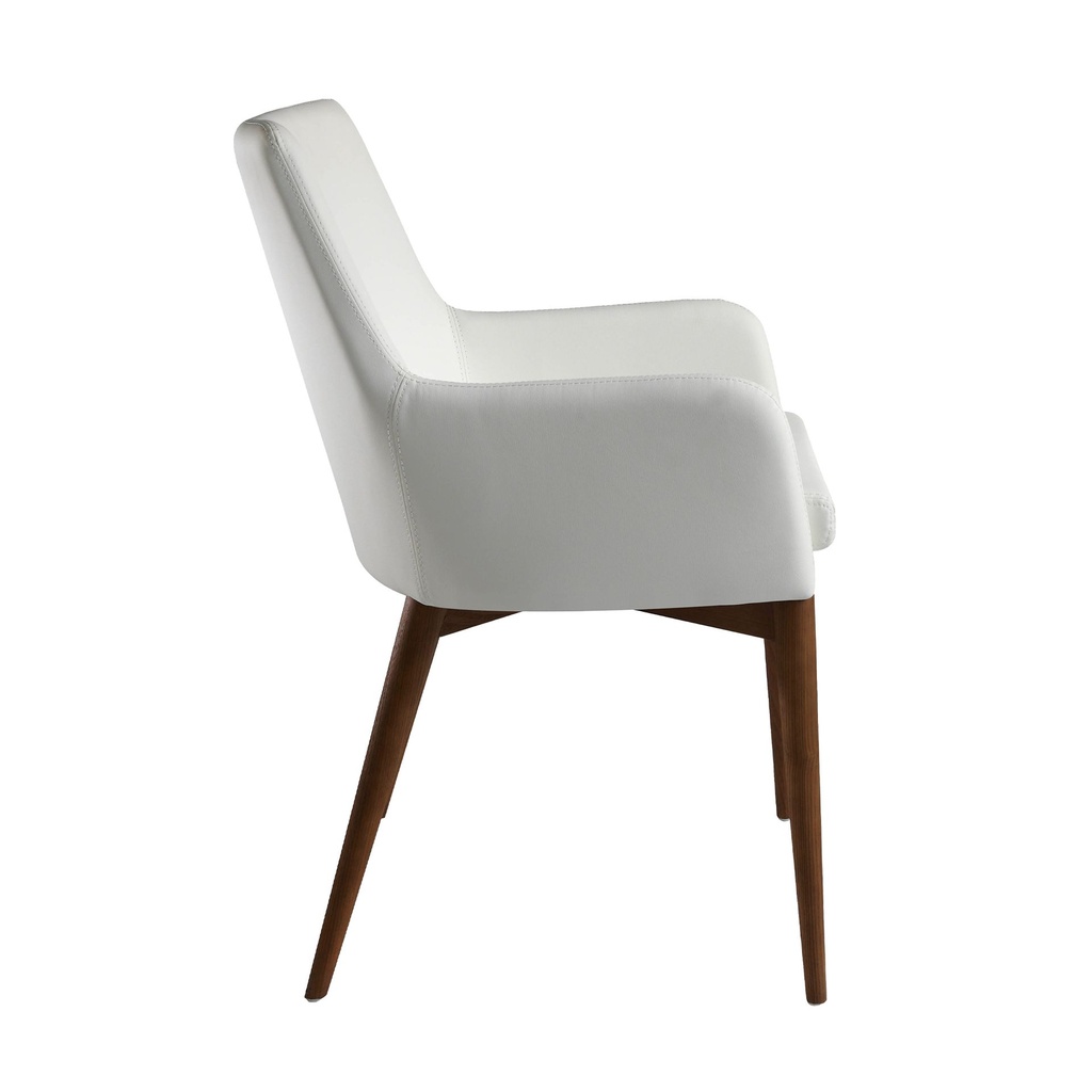 White leatherette chair