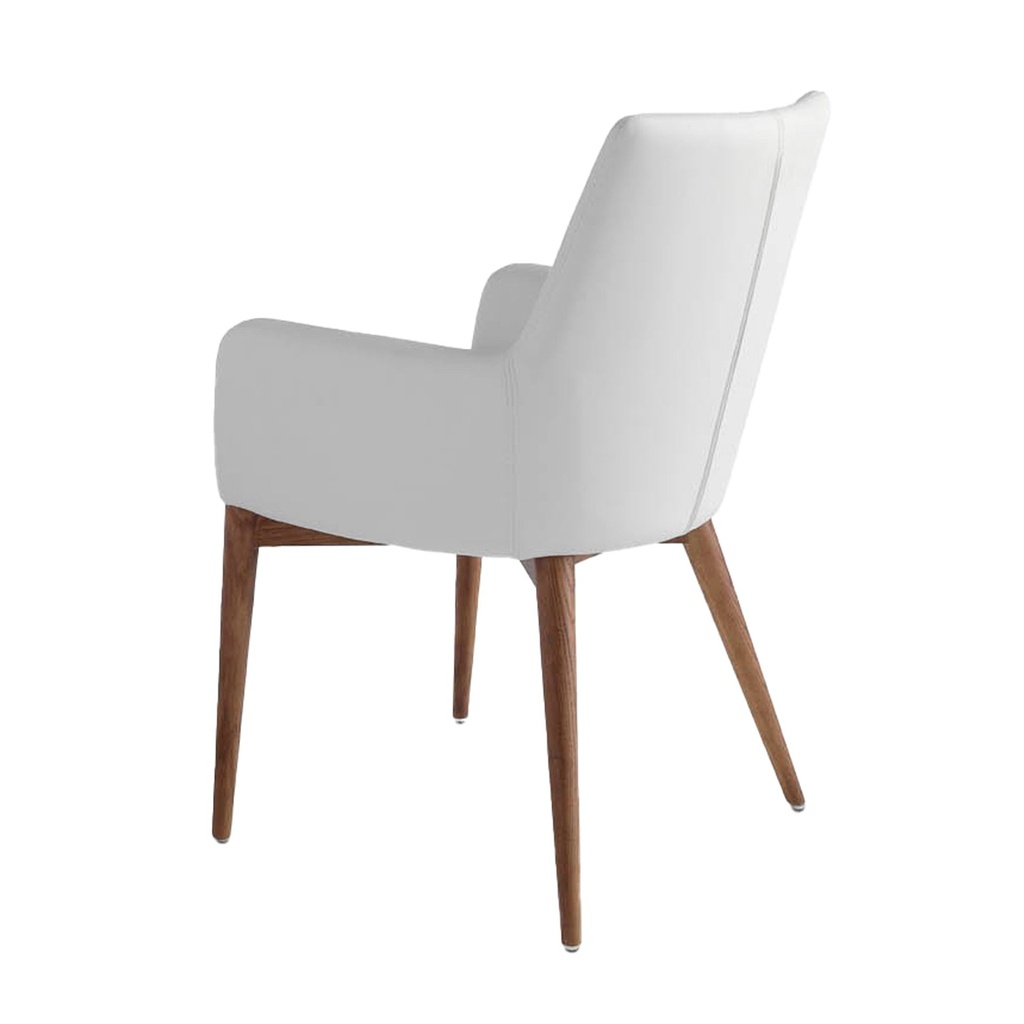 White leatherette chair