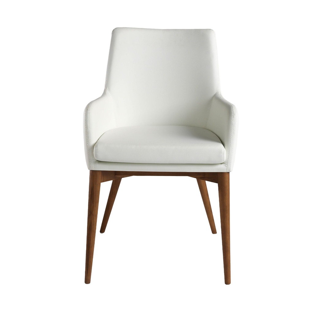White leatherette chair