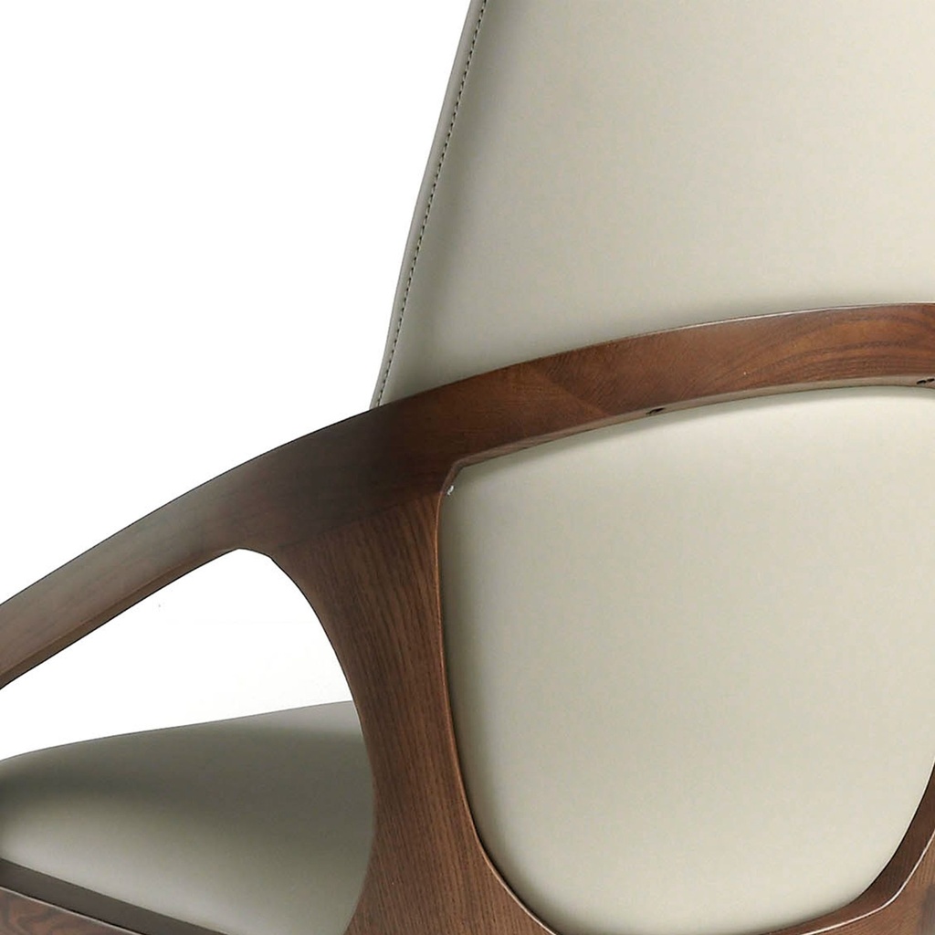 Cream leatherette chair