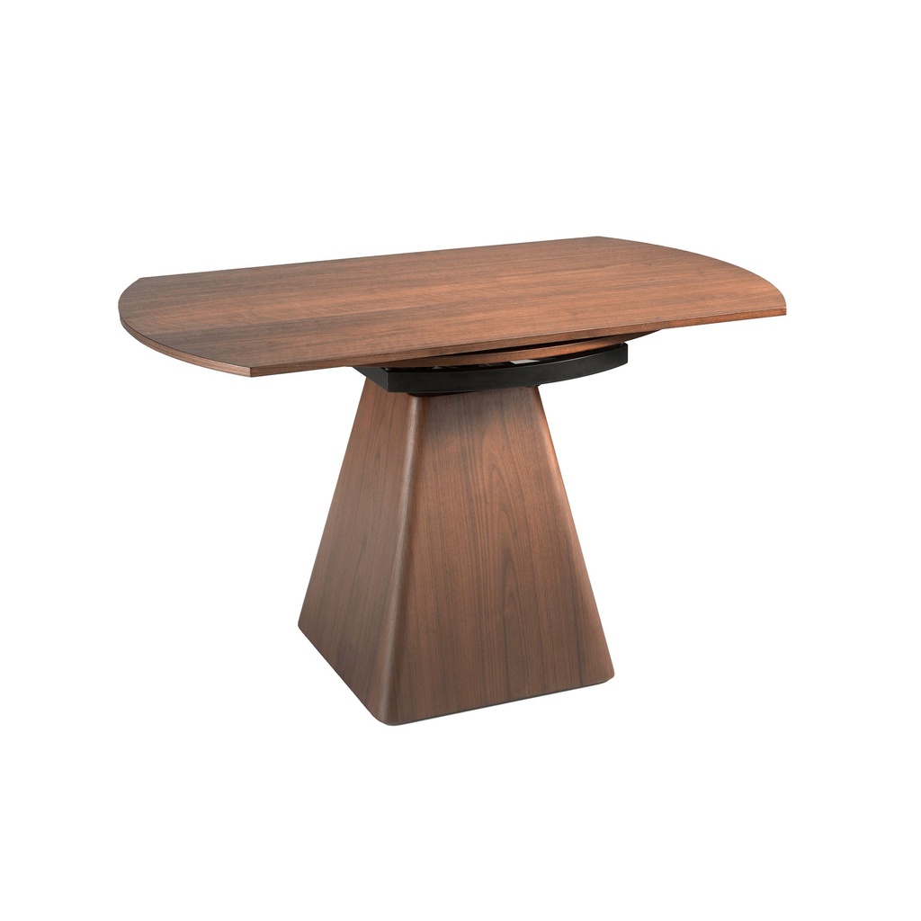 Mesa comedor extensible redonda nogal