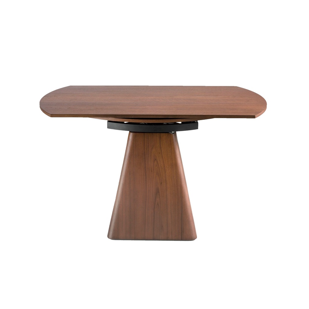 Mesa comedor extensible redonda nogal