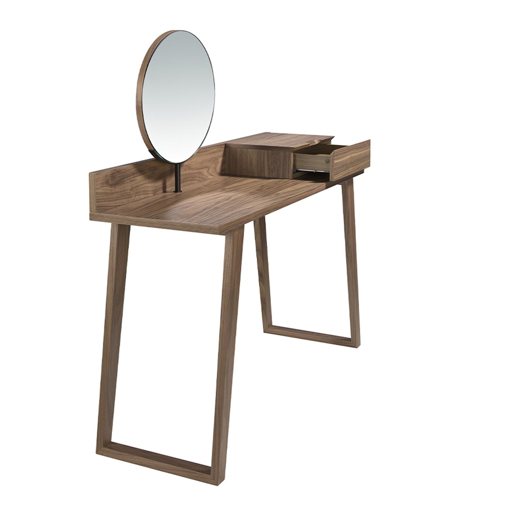 Walnut dressing table with mirror