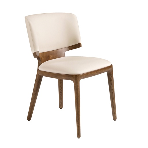 [4206] Sedia in similpelle crema