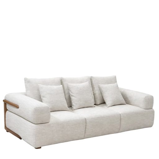 [6278] 3-Sitzer-Sofa mit Stoffbezug in Off-White