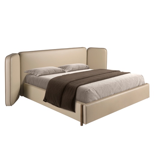 [7218] Letto in similipelle color visone