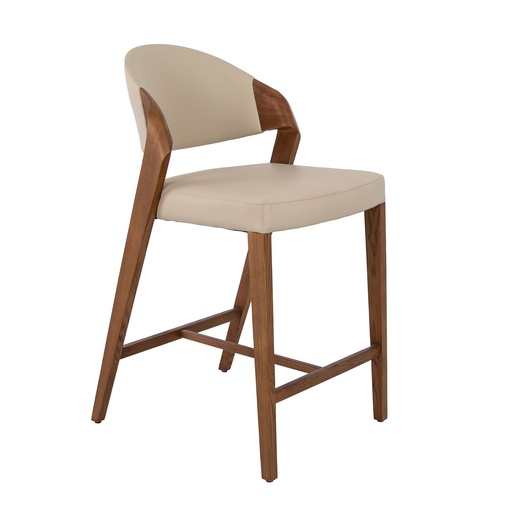 [4225] Stool in mink leatherette