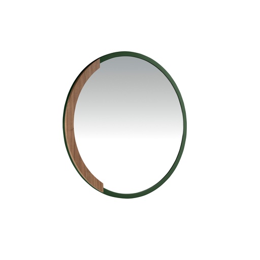 [3247] Espejo pared redondo madera MDF Verde