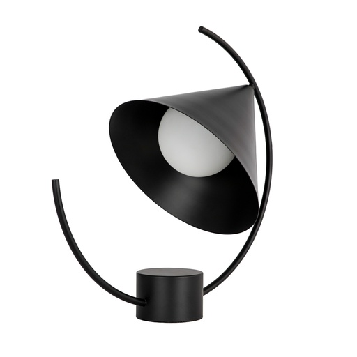 [8117] Lampe de table en acier noir