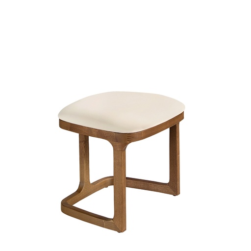 [5199] Bench in sand-coloured leatherette