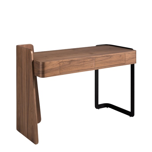 [3312] Desk in walnut and black epoxy steel