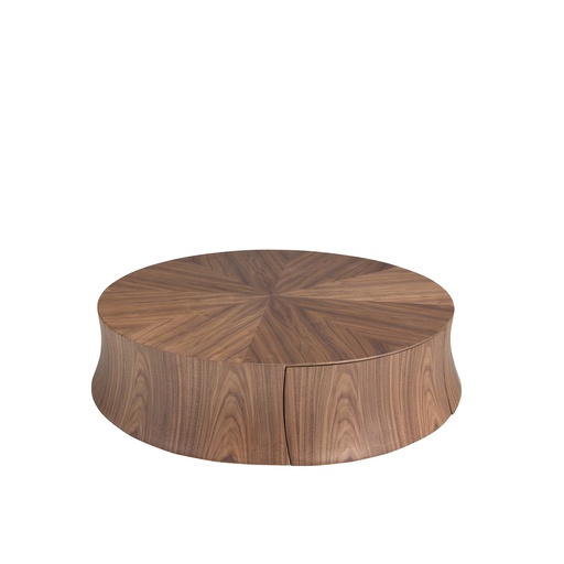 [2178] Table basse ronde en noyer