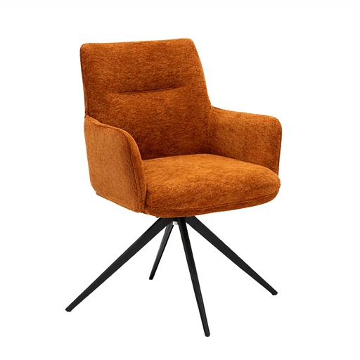 [4265-LIQ] Chaise pivotante en tissu orange