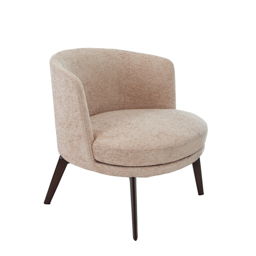 [5108] Poltrona em tecido creme