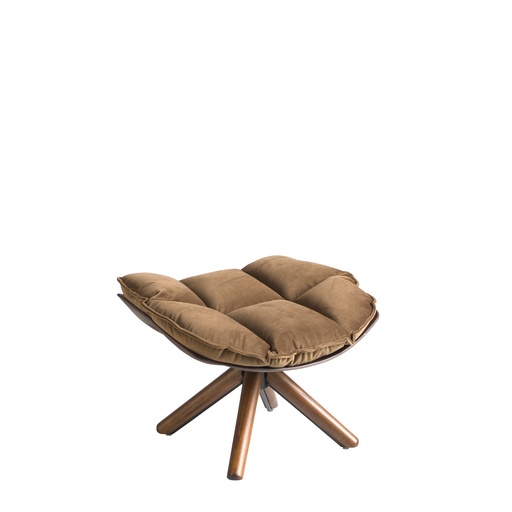 [5105] Repose-pieds en velours marron