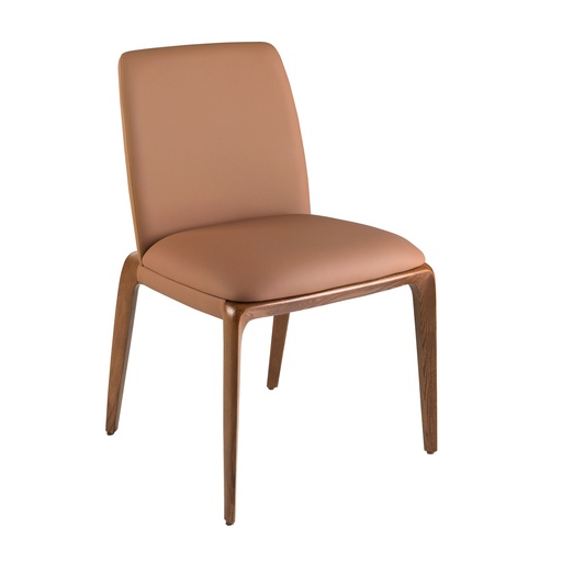 [4135] Bruine eco-leren stoel