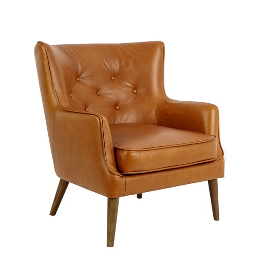 [5053] Chester-Sessel aus braunem Leder
