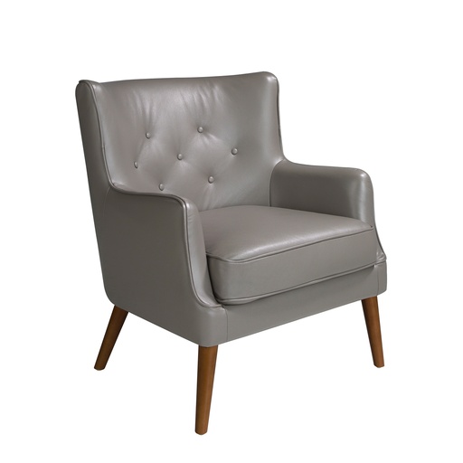 [5085] Chester Sessel dunkelgrau Leder