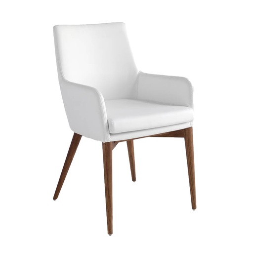 [4006] Witte eco-lederen stoel