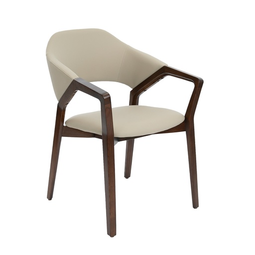 [4068] Sedia in ecopelle visone