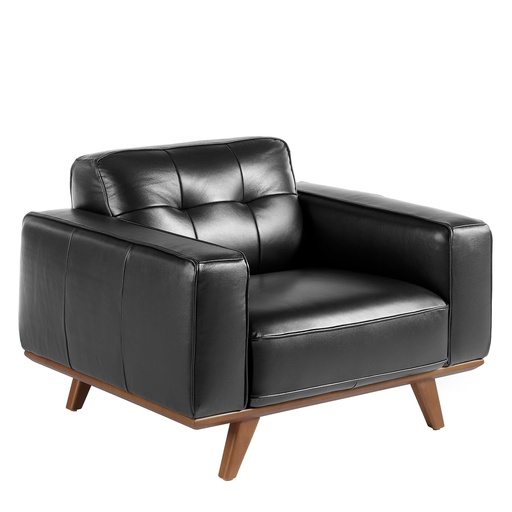 [5037] Chester fauteuil zwart leer