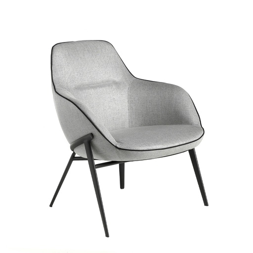[5065] Grijze stoffen fauteuil