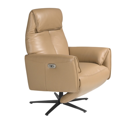 [5086] Leren draaifauteuil arena