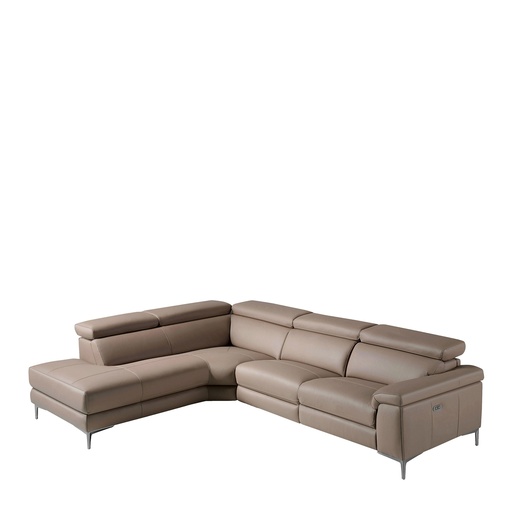 [6042] Relax chaise longue sofa left mink leather