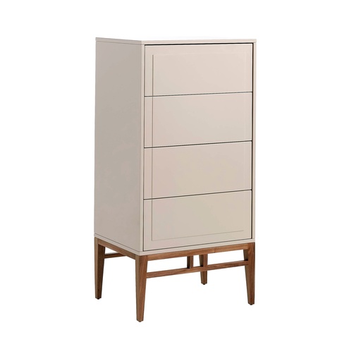 [7036] Chiffoniera in legno beige e noce