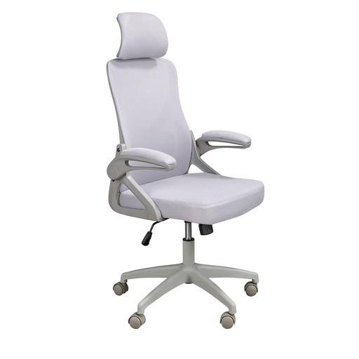 [4153] Office swivel chair grey fabric