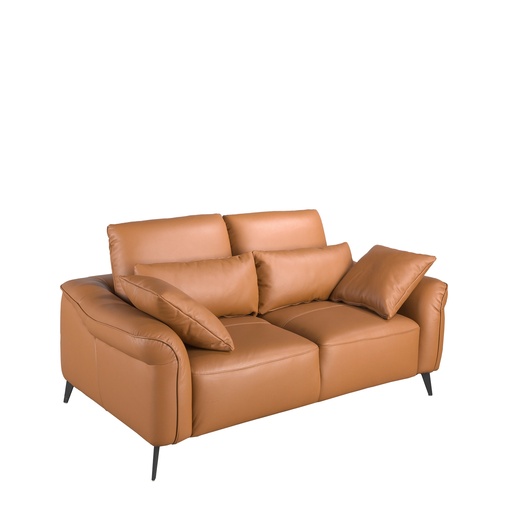 [6207] 2-Sitzer-Sofa aus braunem Leder