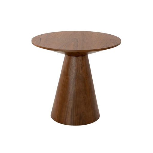 [2043] Round walnut corner table