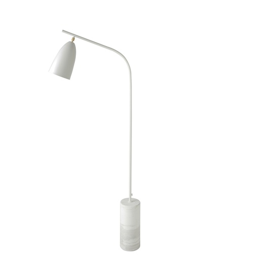 [8036] Vloerlamp van marmer en wit staal