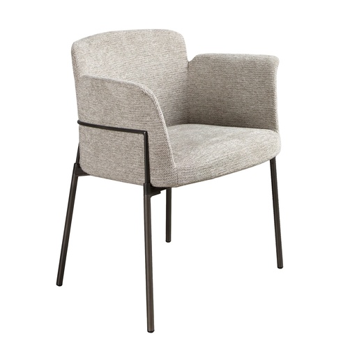 [4170] Grey fabric chair