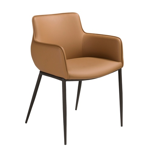 [4177] Sedia similipelle marrone