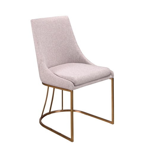 [4182] Chaise en tissu gris